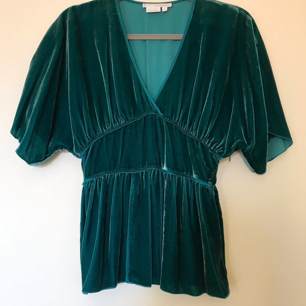 Gorgeous emerald Peplum Top